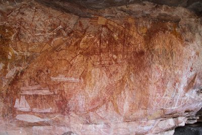Ships and Kangaroo on Crocodile by Unbekannt Unbekannt